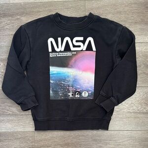 H&M Black NASA Graphic Crewneck Sweater
